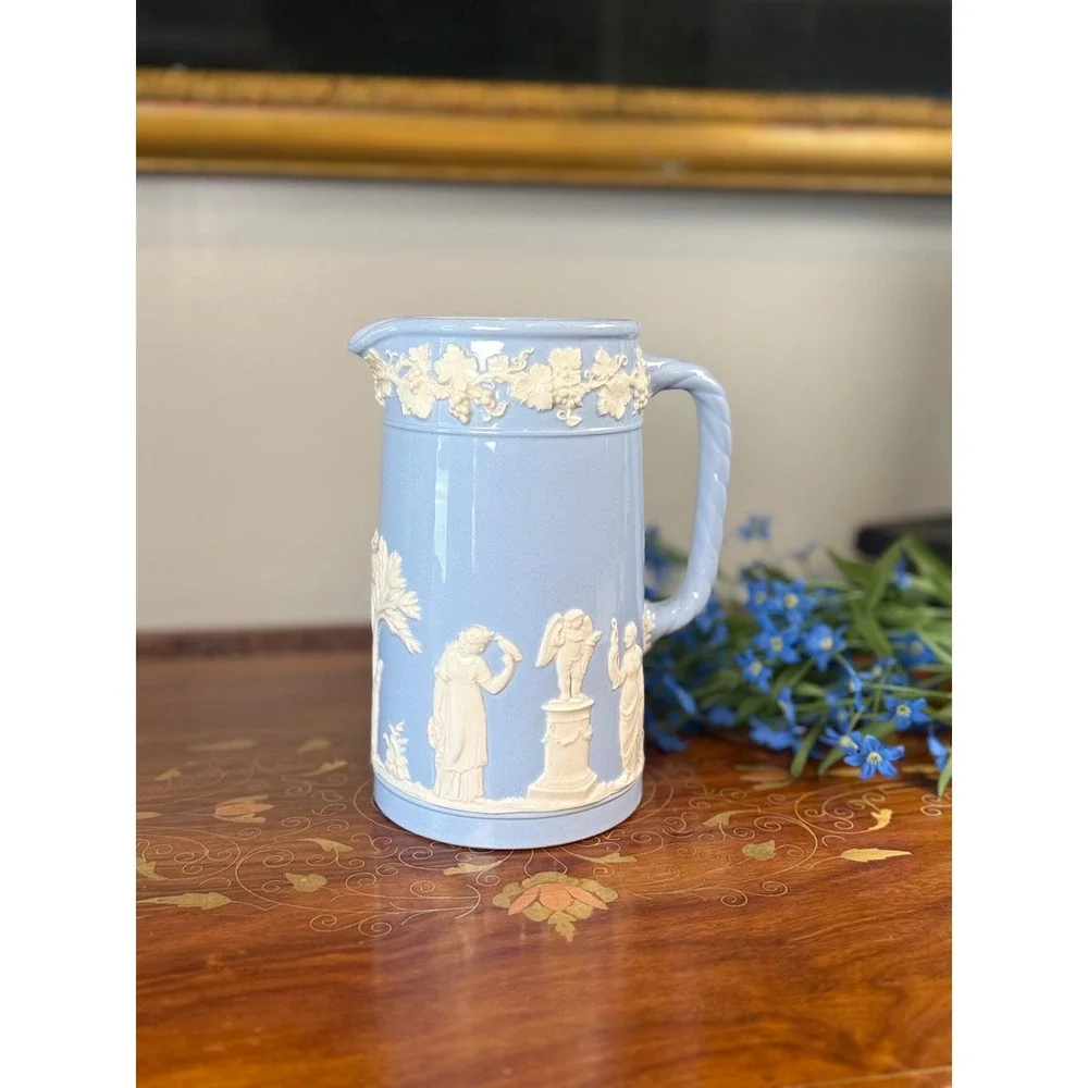 Vintage Wedgwood Queen's Ware Pitcher 7